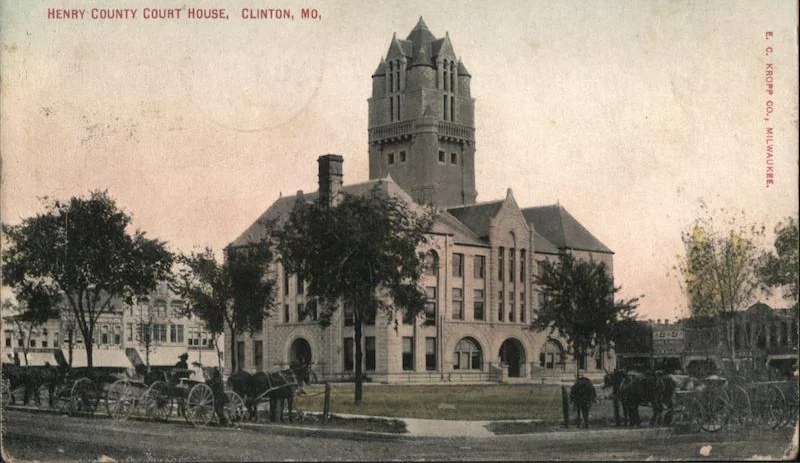 Historic illustration of the Henry County Courthouse