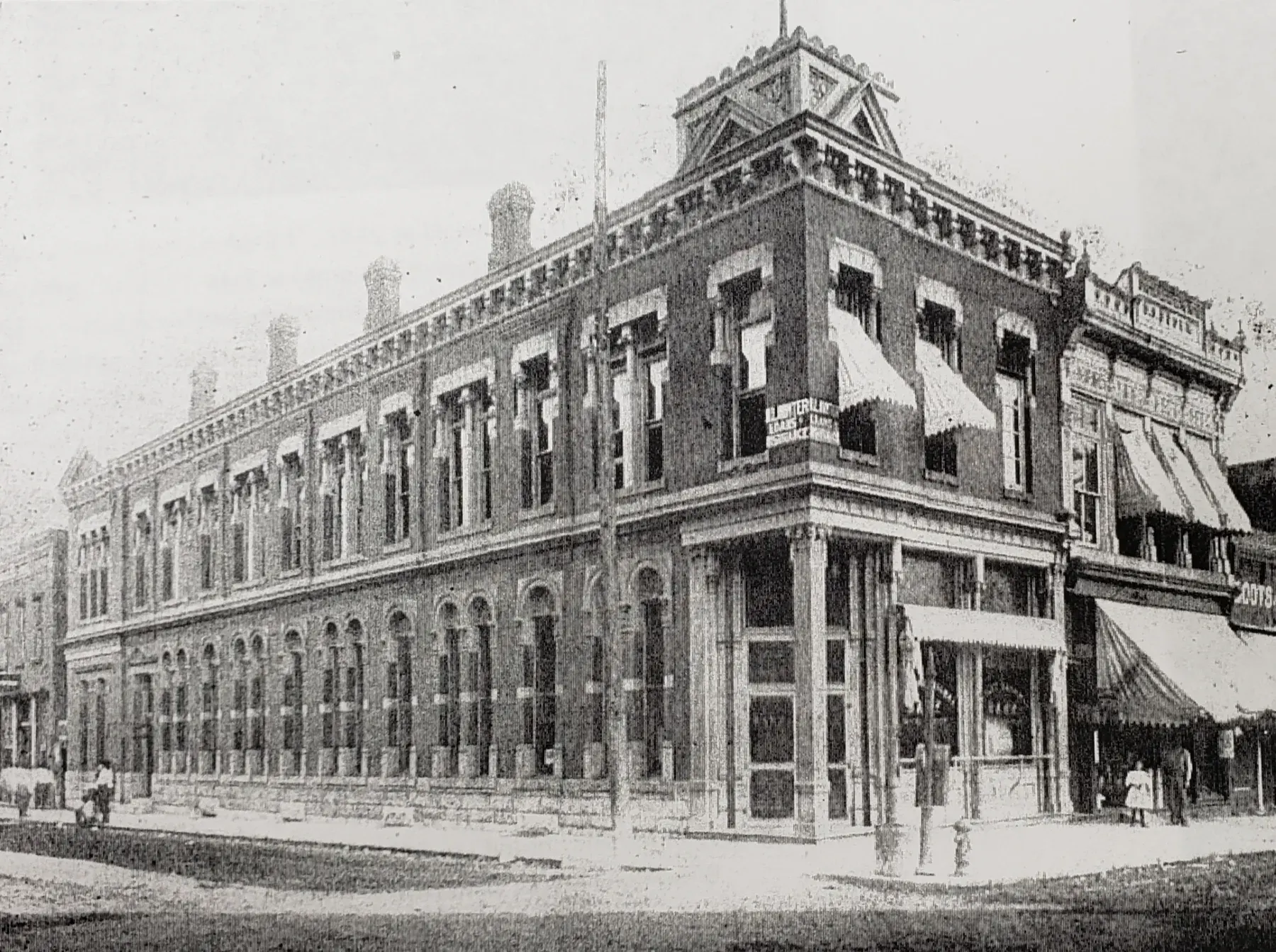 Historic view of the corner at 100 South Main